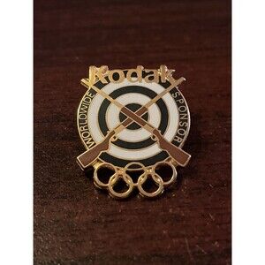 Vintage‎ Kodak Worldwide Sponsor Shooting Rifles Olympics Lapel Hat Pin